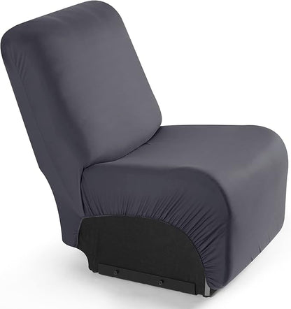 taococo armless 1-seat recliner slipcover for home decor in dark gray