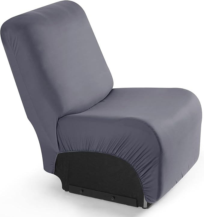 taococo armless 1-seat recliner slipcover for home decor in gray