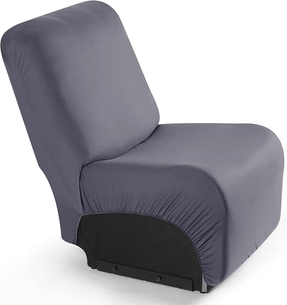 taococo armless 1-seat recliner slipcover for home decor in gray