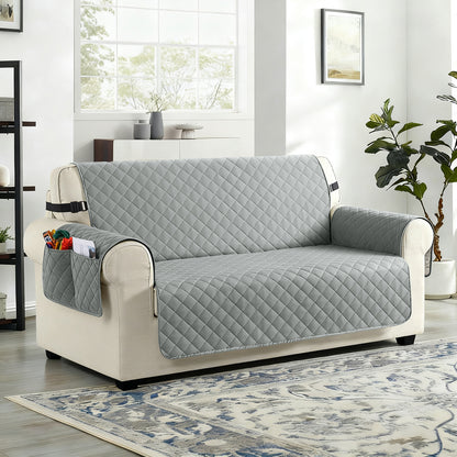 TAOCOCO 100% Waterproof 2-Seater Sofa Couch Cover in Light Gray – Anti-Slip, Pet Friendly