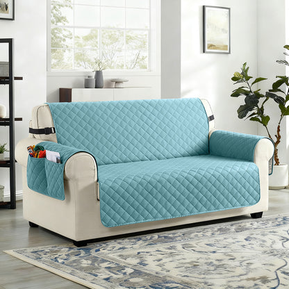 TAOCOCO 100% Waterproof 2-Seater Sofa Couch Cover in Sky Blue – Anti-Slip, Pet Friendly