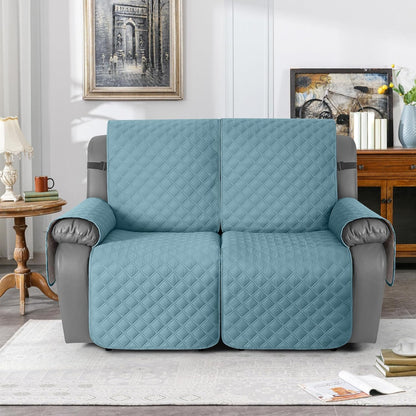 TAOCOCO 100% Waterproof 2-Seater Recliner Couch Cover 25.6 Inch in Sky Blue – Non-Slip, Pet Friendly