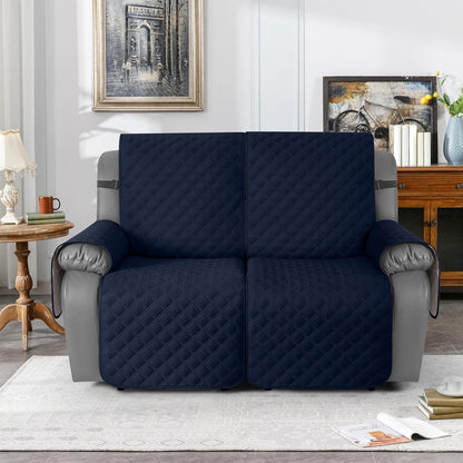 TAOCOCO 100% Waterproof 2-Seater Recliner Couch Cover 25.6 Inch in Dark Blue – Non-Slip, Pet Friendly