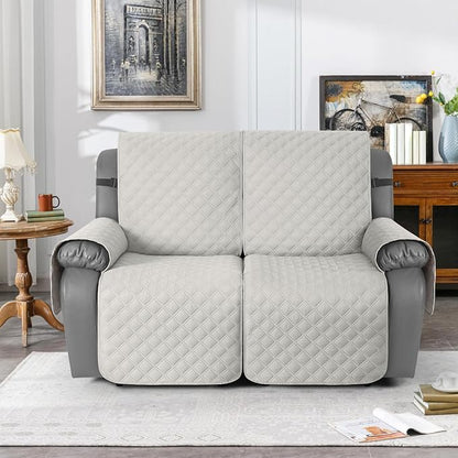 TAOCOCO 100% Waterproof 2-Seater Recliner Couch Cover 25.6 Inch in Off White – Machine Washable