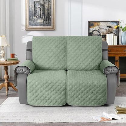 TAOCOCO 100% Waterproof 2-Seater Recliner Couch Cover 25.6 Inch in Sage Green – Non-Slip, Pet Friendly
