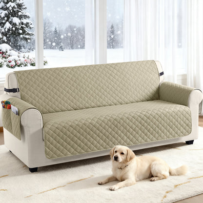 TAOCOCO 100% Waterproof 3-Seater Sofa Couch Cover in Beige – Anti-Slip, Pet Friendly