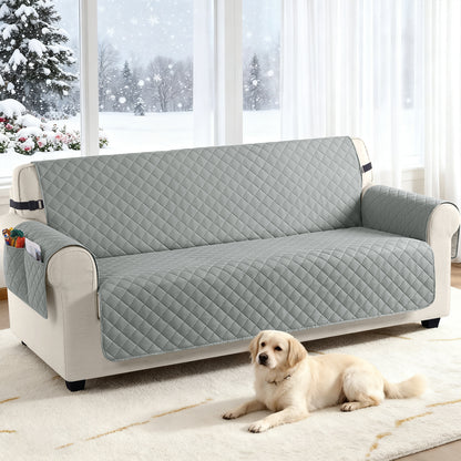 TAOCOCO 100% Waterproof 3-Seater Sofa Couch Cover in Light Gray – Anti-Slip, Pet Friendly