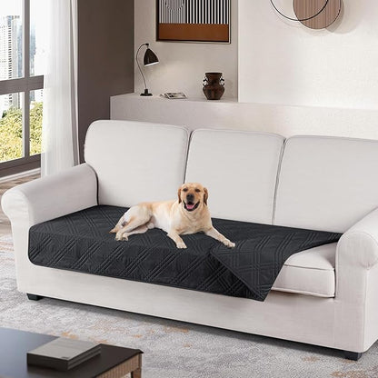 TAOCOCO 100% Waterproof 3 Couch Cover in Black – Non-Slip, Pet Friendly