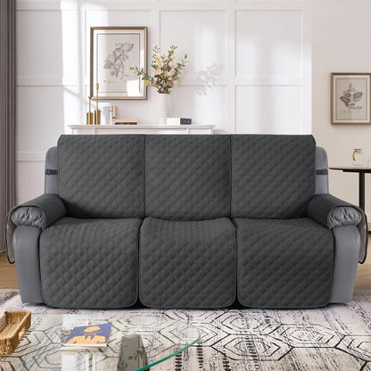 TAOCOCO 100% Waterproof 3-Seater 1-Piece Recliner Couch Cover in CHARCOALGREY