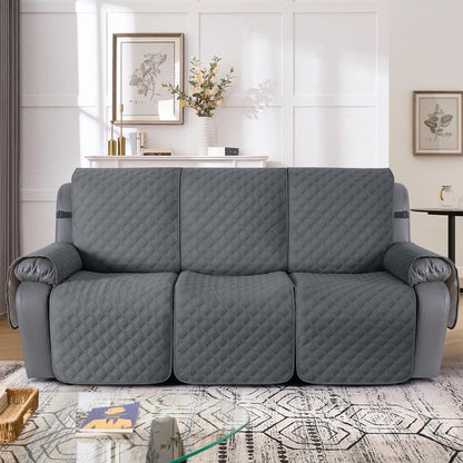 TAOCOCO 100% Waterproof 3-Seater 1-Piece Recliner Couch Cover in DARKGREY