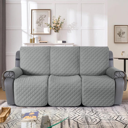 TAOCOCO 100% Waterproof 3-Seater 1-Piece Recliner Couch Cover in LIGHTGREY