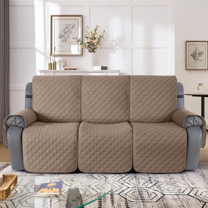TAOCOCO 100% Waterproof 3-Seater 1-Piece Recliner Couch Cover For Home Decor in new Khaki