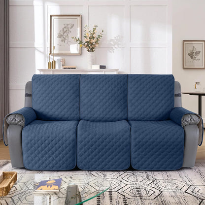 TAOCOCO 100% Waterproof 3-Seater Recliner Couch Cover in Ocean Blue – Spill-Proof, Pet Friendly