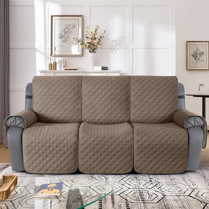 TAOCOCO 100% Waterproof 3-Seater 1-Piece Recliner Couch Cover For Home Decor in TAUPE