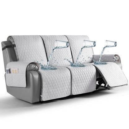 TAOCOCO 100% Waterproof 3-Seater Recliner Cover One-Piece in Off White – Machine Washable