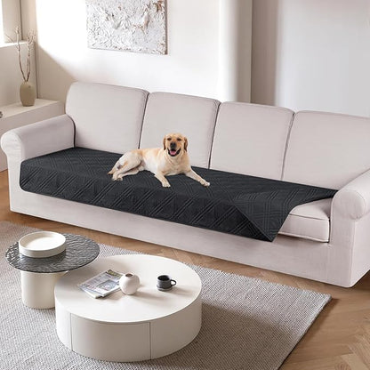 TAOCOCO 100% Waterproof 4 Couch Cover in Black – Non-Slip, Pet Friendly