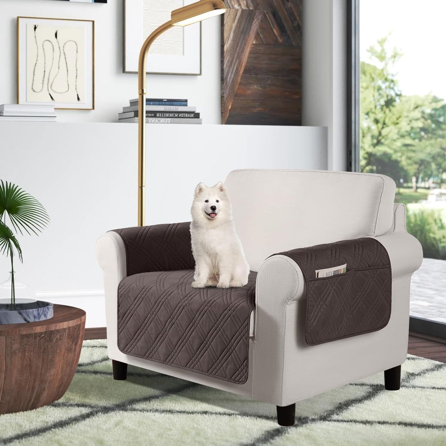 TAOCOCO 100% Waterproof Chair Cover for Pets Dogs with Non-Slip Backing in Chocolate – Pet Friendly