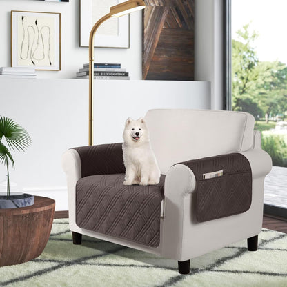 TAOCOCO 100% Waterproof Chair Cover for Pets Dogs with Non-Slip Backing in Chocolate – Pet Friendly