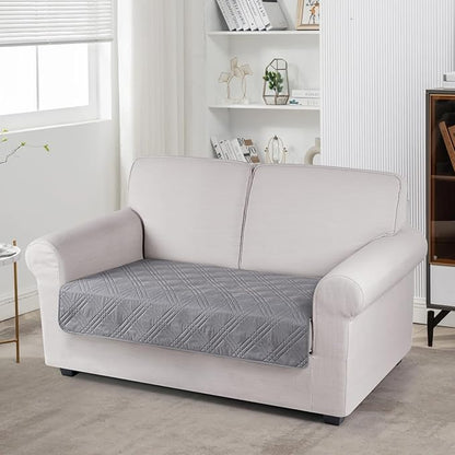 TAOCOCO 100% Waterproof Couch Cover 2 seat in light grey– Non-Slip, Pet Friendly