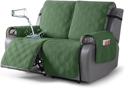 TAOCOCO 100% Waterproof Loveseat Recliner Cover 2-Seater in vine green – Pet Friendly