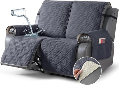TAOCOCO 100% Waterproof Loveseat Recliner Cover 2-Seater in Dark Gray – Pet Friend