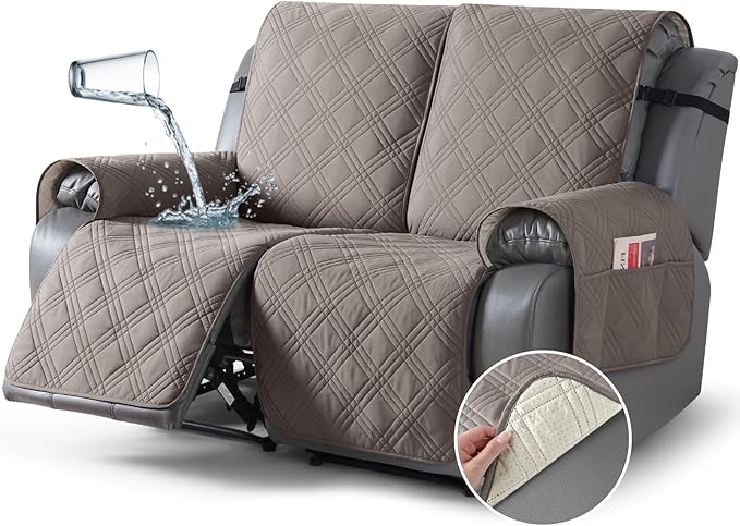 TAOCOCO 100% Waterproof Loveseat Recliner Cover 2-Seater in light brown – Pet Friend