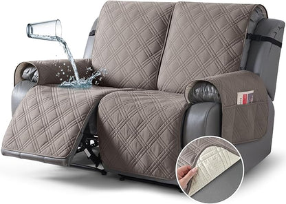 TAOCOCO 100% Waterproof Loveseat Recliner Cover 2-Seater in light brown – Pet Friend