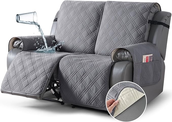 TAOCOCO 100% Waterproof Loveseat Recliner Cover 2-Seater in light Gray – Pet Friend