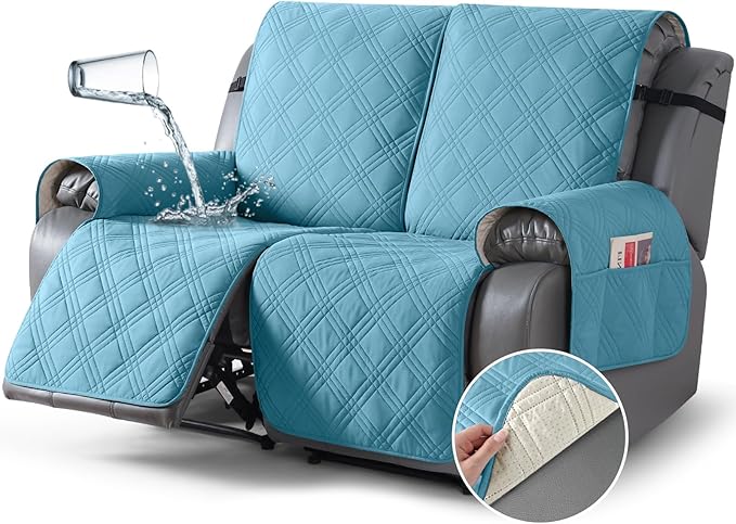 TAOCOCO 100% Waterproof Loveseat Recliner Cover 2-Seater in sky blue – Pet Friend