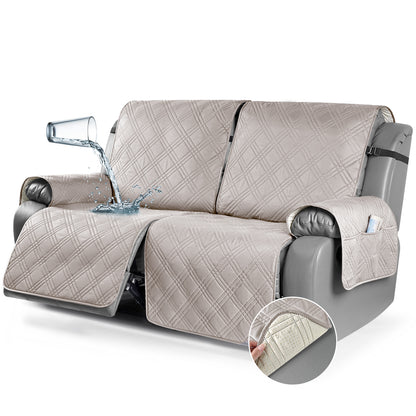 TAOCOCO 100% Waterproof Loveseat Recliner Cover Oversized 2-Seater in cream– Pet Friendly