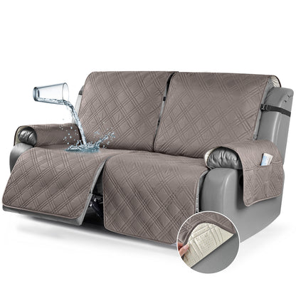 TAOCOCO 100% Waterproof Loveseat Recliner Cover Oversized 2-Seater in light brown – Pet Friendly