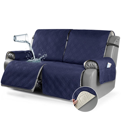 TAOCOCO 100% Waterproof Loveseat Recliner Cover Oversized 2-Seater in navy blue – Pet Friendly