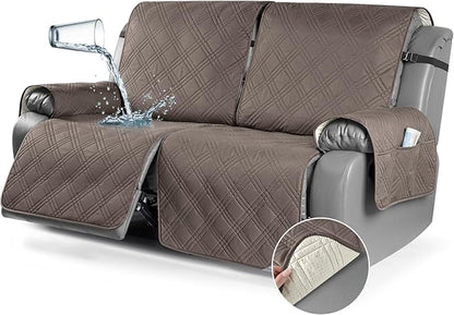 TAOCOCO 100% Waterproof Loveseat Recliner Cover Oversized 2-Seater in taupe– Pet Friendly