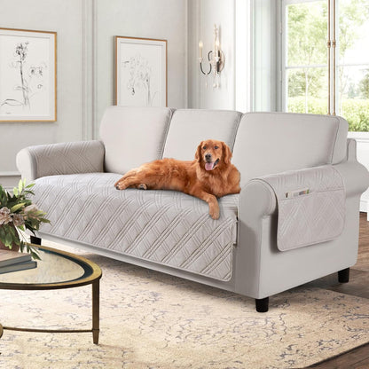 TAOCOCO 100% Waterproof 3-Seater Pet Couch Cover Non-Slip  in  cream