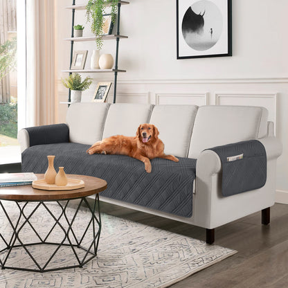TAOCOCO 100% Waterproof 3-Seater Pet Couch Cover Non-Slip For Home Decor in chocolate
