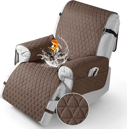 TAOCOCO 100% Waterproof 1-Seater Recliner Cover 28Inch in Brown – Pet Friendly