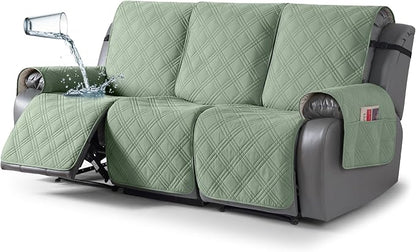 TAOCOCO 100% Waterproof Recliner Sofa Cover 3-Seat in Sage Green – Non-Slip, Pet Friendly
