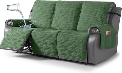 TAOCOCO 100% Waterproof Recliner Sofa Cover 3-Seat in Vine Green – Non-Slip, Pet Friendly