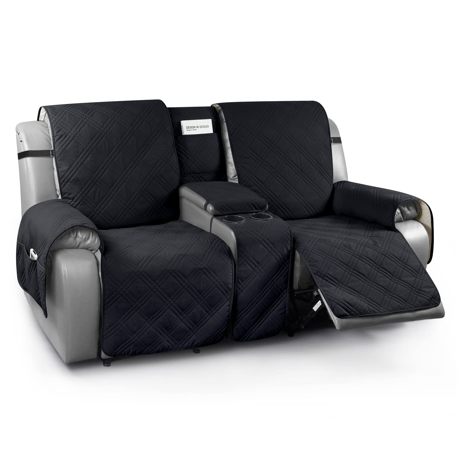 Cover for reclining loveseat with online console