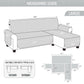 Couch Slipcover L Shape Sofa Cover Sectional - TAOCOCO