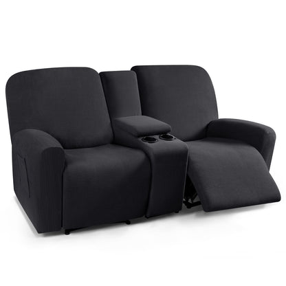 Recliner Loveseat Cover with Middle Console Sofa slipcover