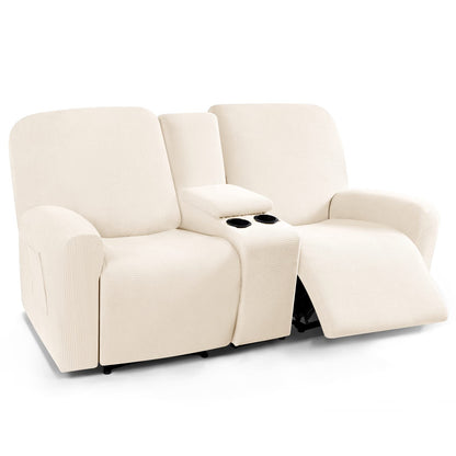 Recliner Loveseat Cover with Middle Console Sofa slipcover