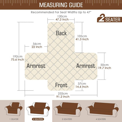 Couch Cover for Leather Sofa (47'' Medium) - TAOCOCO
