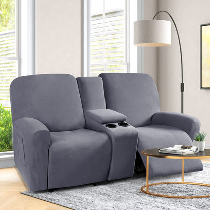 Recliner Loveseat Cover with Middle Console Sofa slipcover