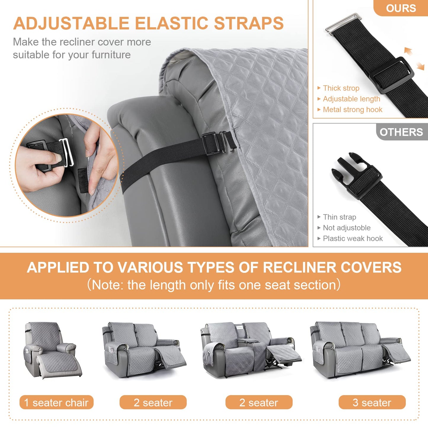 3 Pack Adjustable Elastic Straps - TAOCOCO