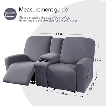 Recliner Loveseat Cover with Middle Console Sofa slipcover