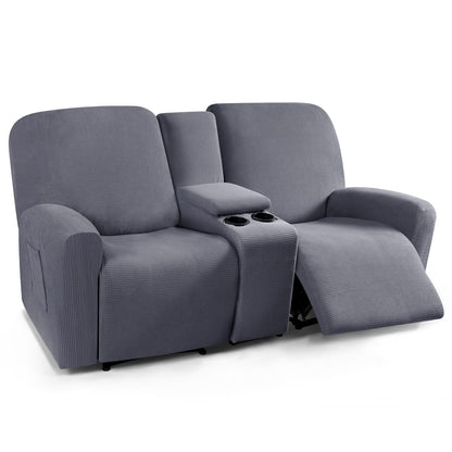 Recliner Loveseat Cover with Middle Console Sofa slipcover