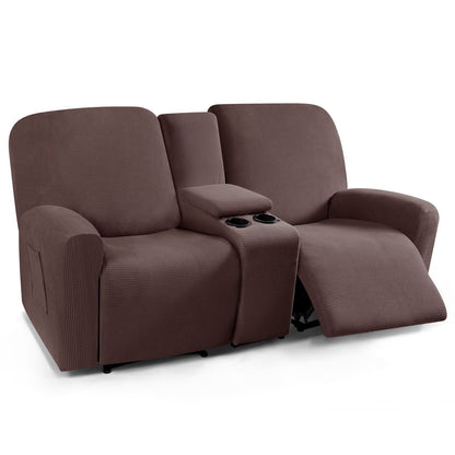 Recliner Loveseat Cover with Middle Console Sofa slipcover